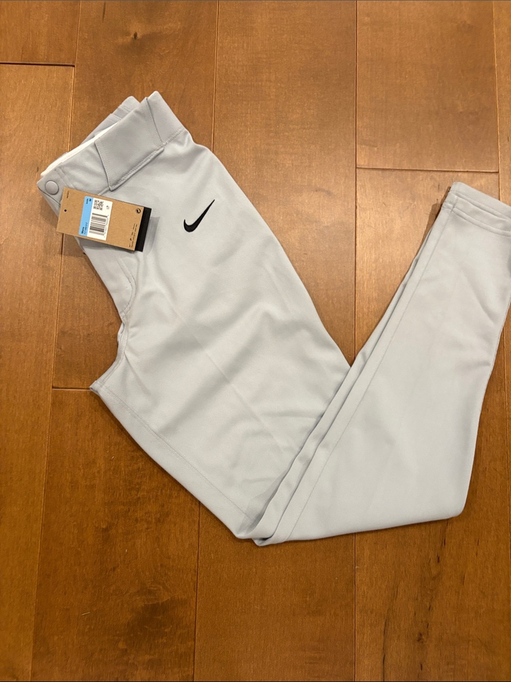 Nike Light Gray Men's Baseball Pants ⚾️ with Black Swoosh
